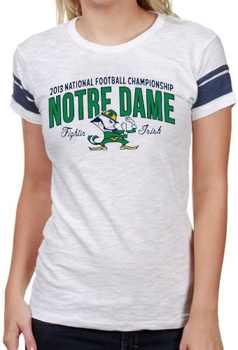 47 Brand Notre Dame Fighting Irish Ladies 2013 BCS National Championship Game Bound Game Time T-Shirt - White