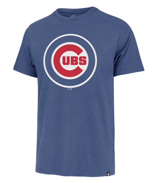 47 Mens Chicago Cubs Cadet Blue Imprint Franklin Tee